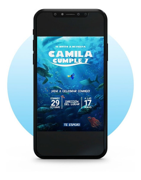 Invitación Tarjeta Digital Cumpleaños Buscando A Dory Nemo 0