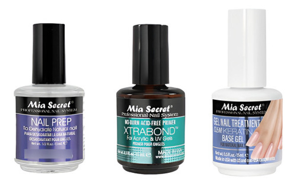 Kit Uñas Fuertes Tratamiento Keratin Mia Secret + Primers 0