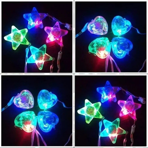 Pack Collar Colgante Luminoso Led Modelos Surtidos X 10 0