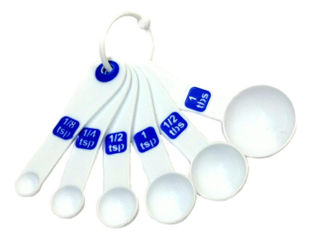 Juego De 6 Cucharas Select Chef, Tamaños Varios, Blanco Con 0