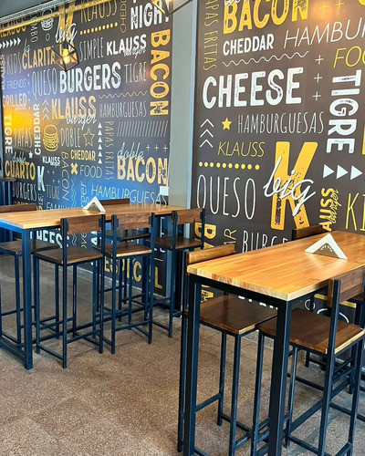 Barra Desayunador Estilo Industrial Para Locales. 0