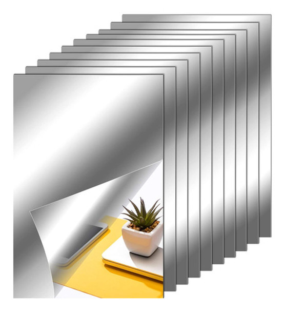 Hojas De Espejo Flexible Autoadhesivas Para Decorar 15x23 Cm 0
