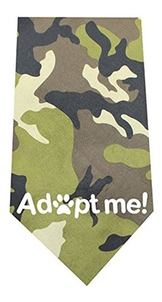 Mirage Pet Products Adopt Me Screen Print Bandana Green Camo 0