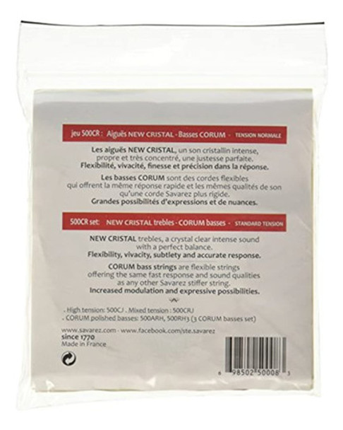 Savarez Cuerdas 500 Cr Vidrio Corum Cadena Set Para Guitarra 0 Savarez Cuerdas 500 Cr Vidrio Corum Cadena Set Para Guitarra 0
