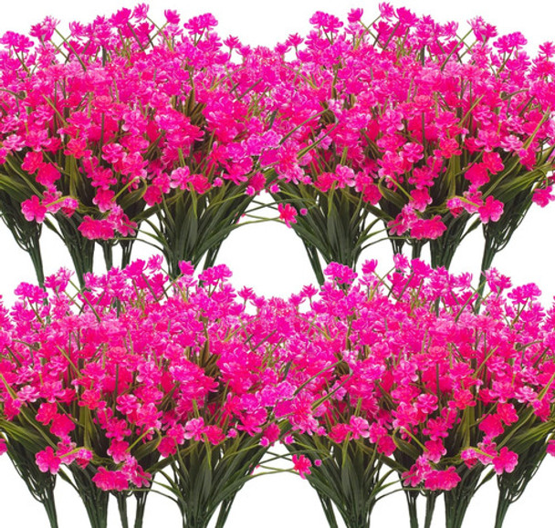 Flores Artificiales Resistentes Uv Decoración Pack X 20 Rosa 0