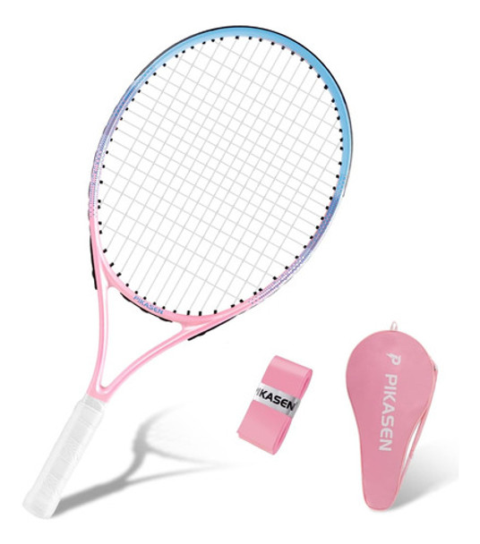 Kit De Tenis Para Niños, Raqueta 23-25cm, Bolsa Rosa 0