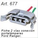Ficha Conector 2 Vias Portalamparas Ford Ranger 0