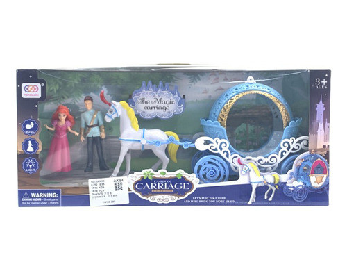Caballo Y Carruaje Con Luz Y Sonido Con Muñeca Y Muñeco, En 0