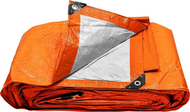 Lona Polietileno Naranja C/ojales 4x5mt Pretul Toldo Camping 0