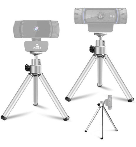 Paquete De 2 Mini Tripodes De Escritorio Para Webcam | Bl... 0