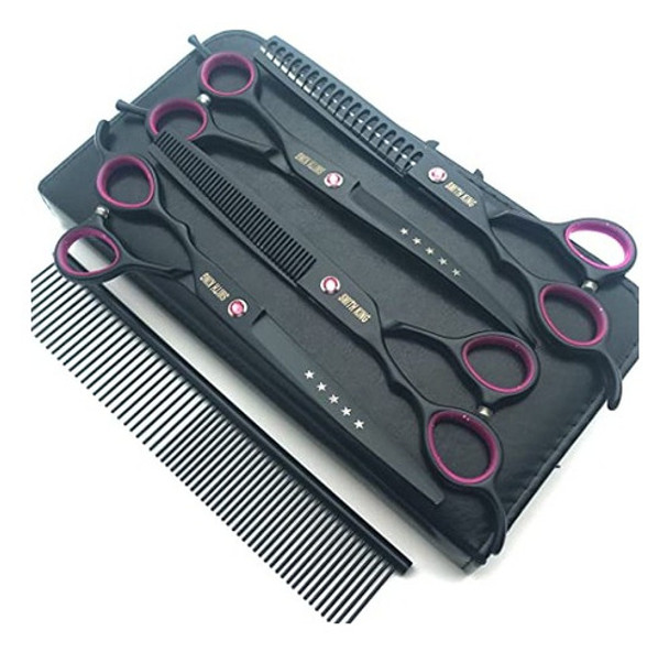 Ser De 4 Tijeras 7 Para Mascotas Para Zurdo Negro 0