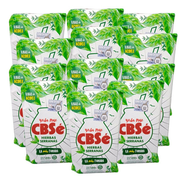 Pack X12 Paquete Yerba Cbse Hierbas Serranas 500 Gr 0 Pack X12 Paquete Yerba Cbse Hierbas Serranas 500 Gr 0