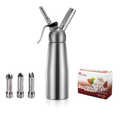 Garrafa Sifão Profissional P/ Chantilly Barman + 10 Cápsula 0