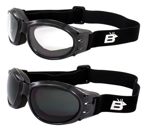 Birdz Eagle Red Baron - Gafas De Aire Para Motocicleta, Tran 0