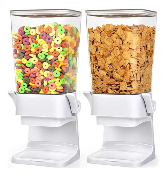 Mivvosakuki Dispensador Doble De Cereales Mostrador Dispensa 0