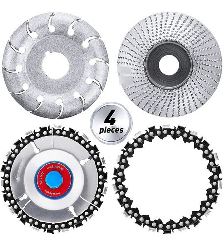 4 Discos De Molienda De Madera - Para Amoladora Angular. 0