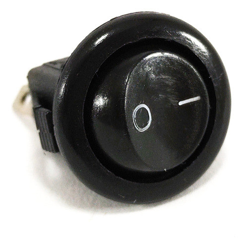 4 Llaves Tecla Interruptor Redonda Negra 16mm 2a 250v 0