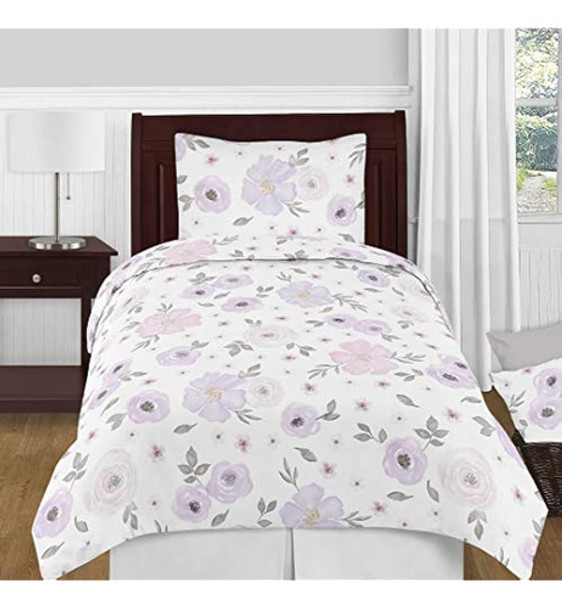 Sweet Jojo Designs Lavender Purple, Pink, Gray And White Sha 0