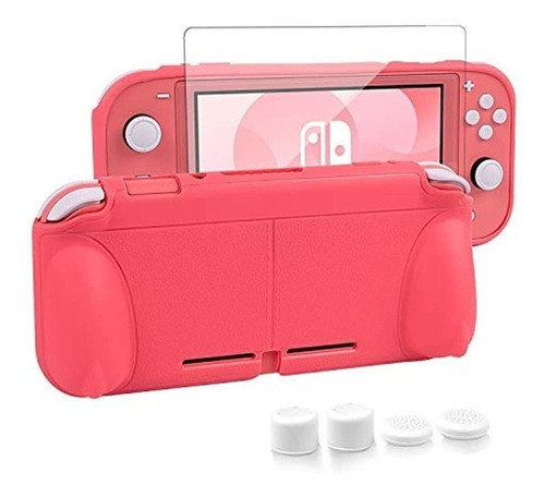Estuche Chin Fai Grip Con Protector De Pantalla Para Nintend 0