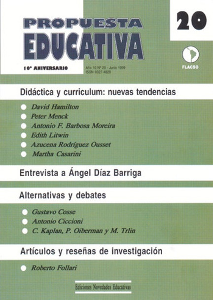 Revista Propuesta Educativa Nº20 - Hamilton, Menck Y Otros 0