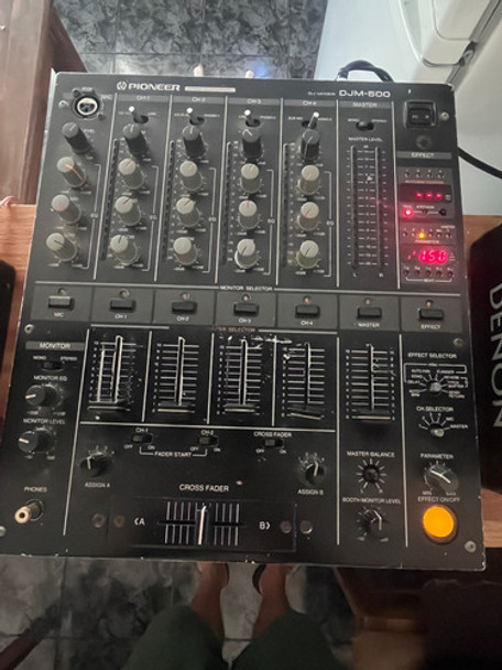 Mixer Pionner Djm-500 + Par De Bandejass Cdj Denon S1200 0