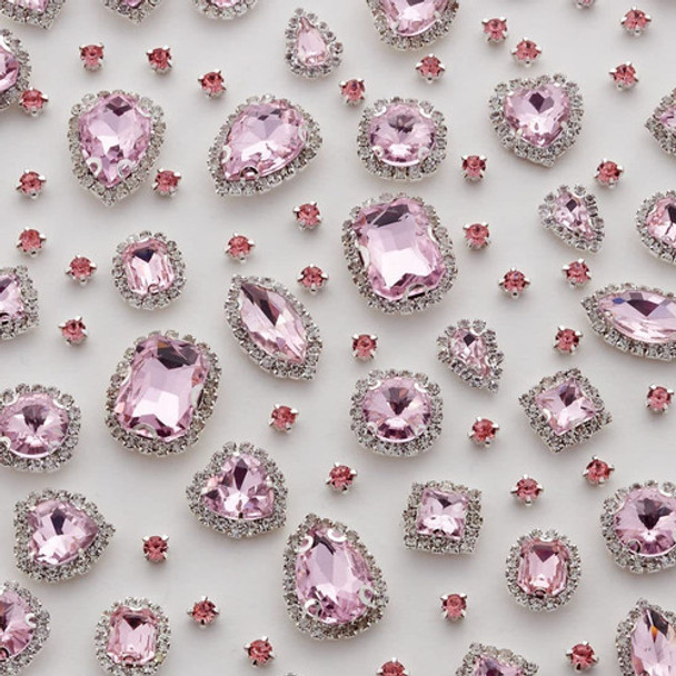 Diamantes De Imitacion Para Coser, 100 Pcs Formas Mixtas- 05 0