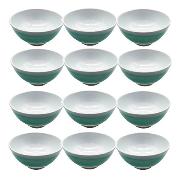 12 Tigela Bowl Melamina 700ml Cumbuca Luxo Decorada 0 12 Tigela Bowl Melamina 700ml Cumbuca Luxo Decorada 0