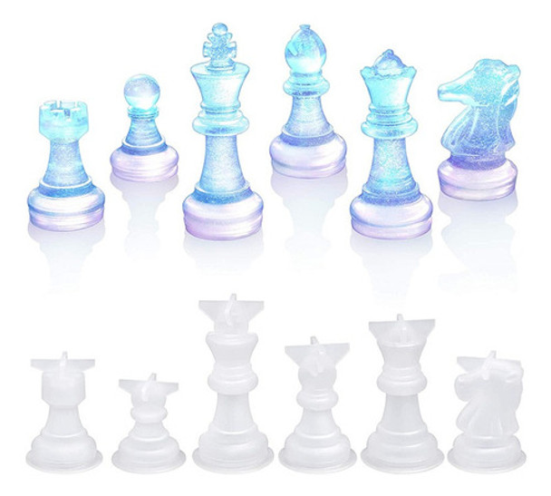 Molde Silicona Piezas De Ajedrez Ideal Epoxi. Tpr 0
