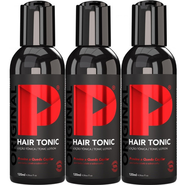 Tônico Capilar Play 120ml Barba Fortifica Combo 3 Unidades 0