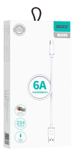 Zeqi Cable De Datos (usb - Micro Usb) 1.2m     Model: Ze-v17 0