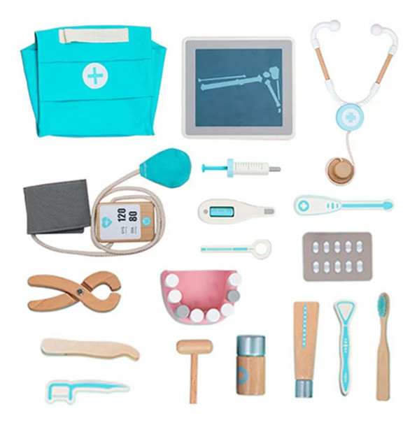 Juego De Madera Dentista En Bolso 0
