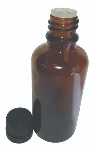 Frasco De Vidrio Ambar 100ml Tapa Y Gotero Invertido X100 0