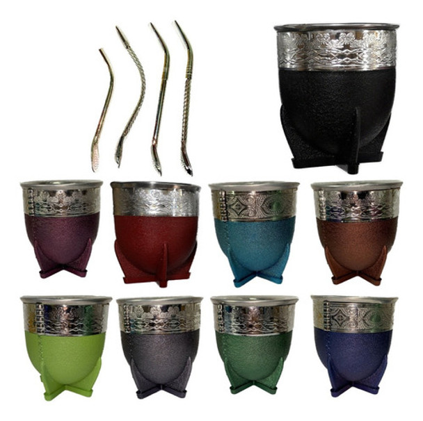 Mate Imperial Virola Aluminio + Bombilla Alpaca Regalo 0