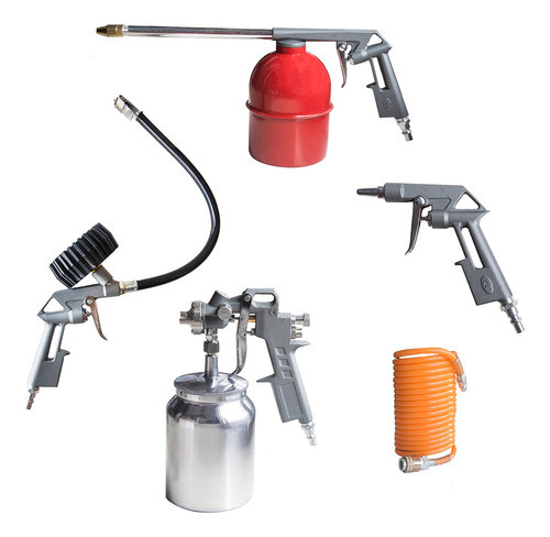 Kit Compresor De Aire Comprimido 5 Piezas, Pistola X Succión 0