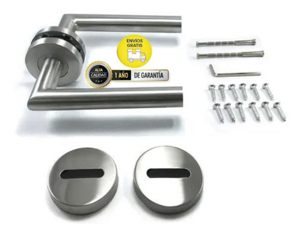 Manija Picaporte Recta Puerta Acero Inoxidable Con Resorte!! 0