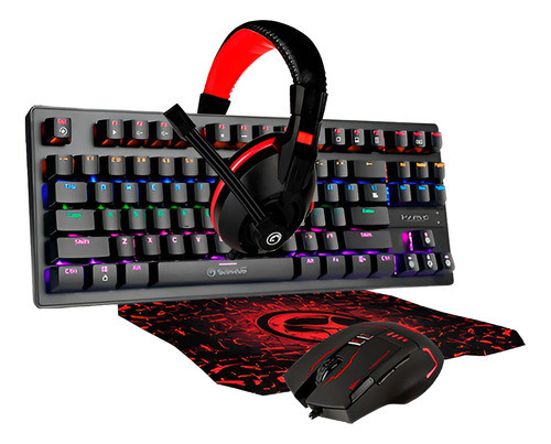 Combo Gamer Teclado Mecanico Mouse Y Auriculares Mem 2 Css 0