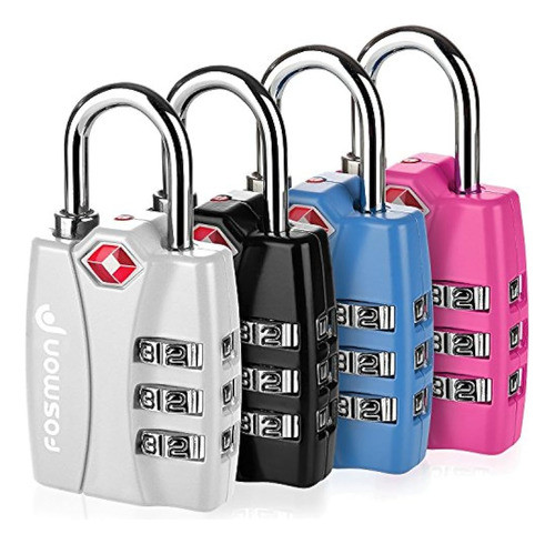Cerraduras De Equipaje Aprobadas Por Tsa Fosmon Pack De 4 In 0