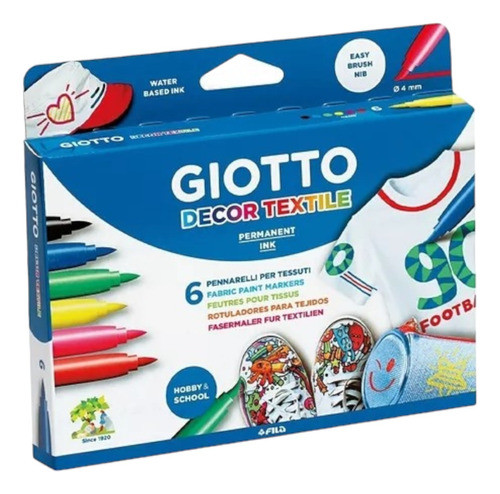 Marcadores Giotto Decor Textile X6 Serviciopapelero 0
