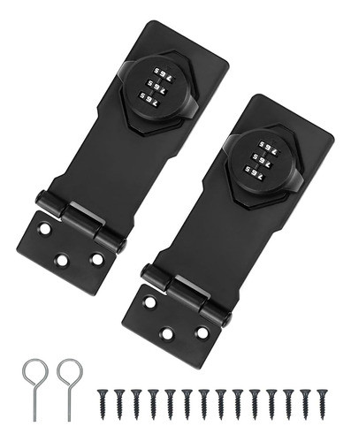 Qwork Cerradura De Combinación Segura Y Cerradura Con Cerroj 0