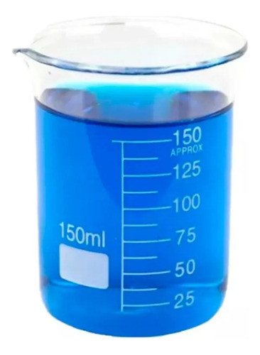 Copo Becker 150ml De Vidro Forma Baixa Bequer 0