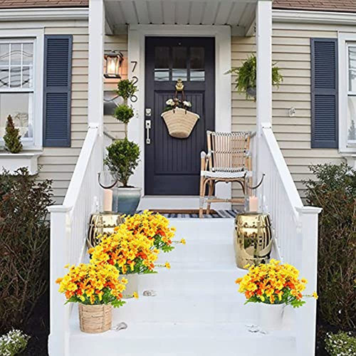 Flores Falsas Artificiales, 6 Paquetes De Flores Daisy Mums 0