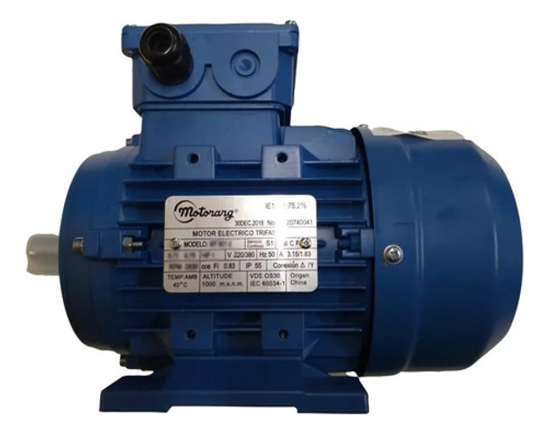 Motor Electrico Motorarg Trifasic 1500rpm 0.33hp B3 0