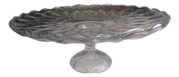 Pie De Torta - Vidrio Labrado  - Redonda - 33 Cm 0