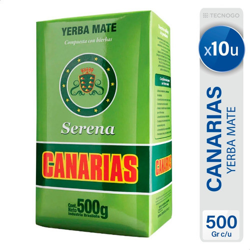 Yerba Mate Canarias Serena Con Hierbas Mejor Precio Pack X10 0
