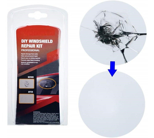 Kit Reparacion Parabrisas Auto P/ Pequeños Golpes Fisura V12 0