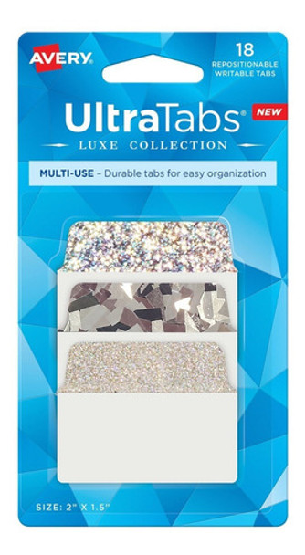 Ultra Tabs Glitter X18 Tabs 5.08 X 3.81 Cm Avery 0