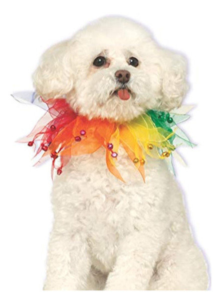 Collar Para Mascotas Fancy Rainbow De Rubie's, Grande/extrag 0