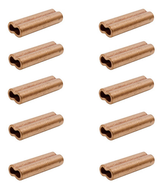 Kit 10 Anilha Luva P/ Linha De Arbalete Arpão Cobre Pesca 0