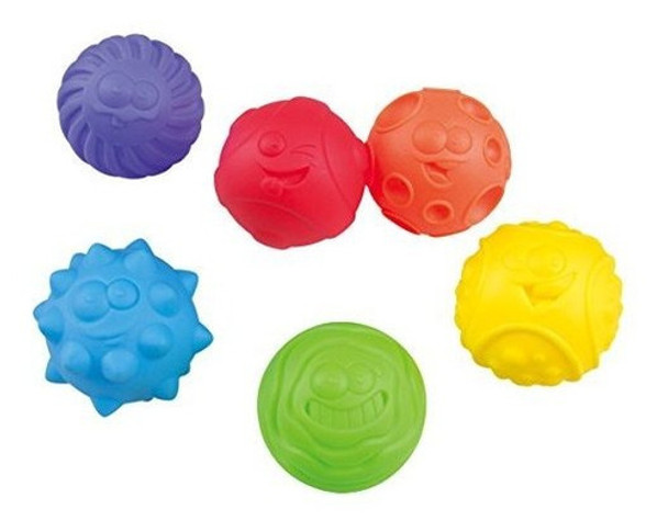Playgo  Arco Iris Con Textura Balls6 Pcs Babytoy 0
