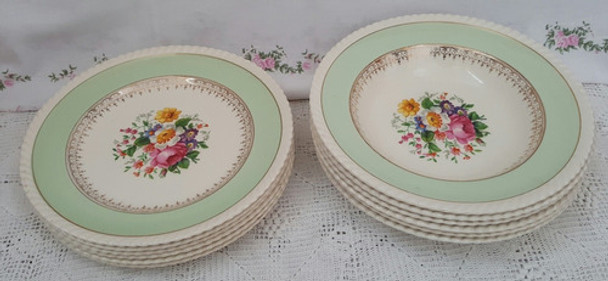 Platos 6 Llanos 6 Hondos Loza Antigua Inglesa Johnson Bros. 0